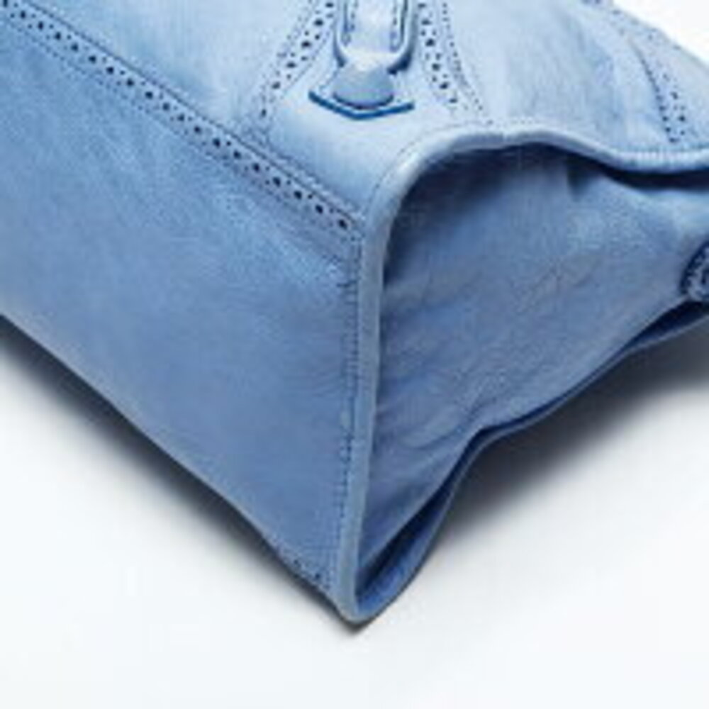 Balenciaga City Leather Handbag Blue - Picture 7 of 13